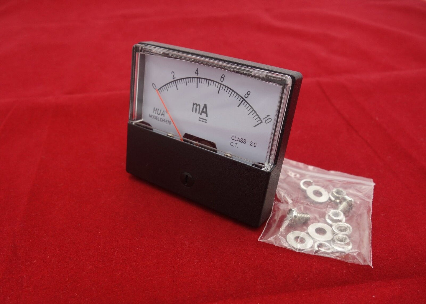 DC 10mA Analog Ammeter Panel AMP Current Meter 0-10mA 60*70MM directly Connect