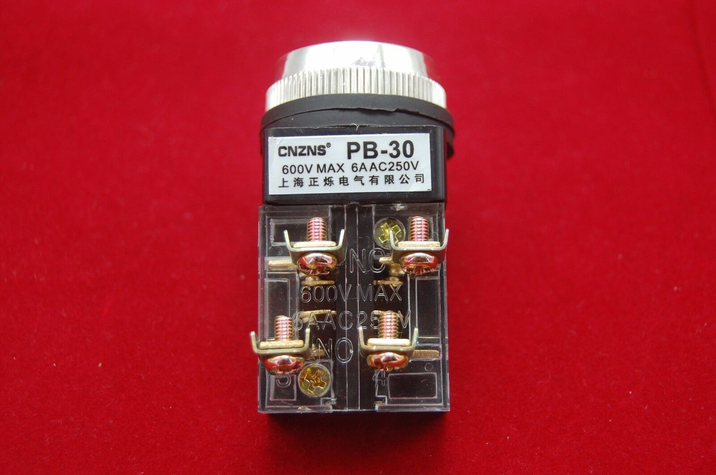 1PC NEW Cutout Dia. 30MM RED Momentary PUSH BUTTON Switch 1NO/1NC