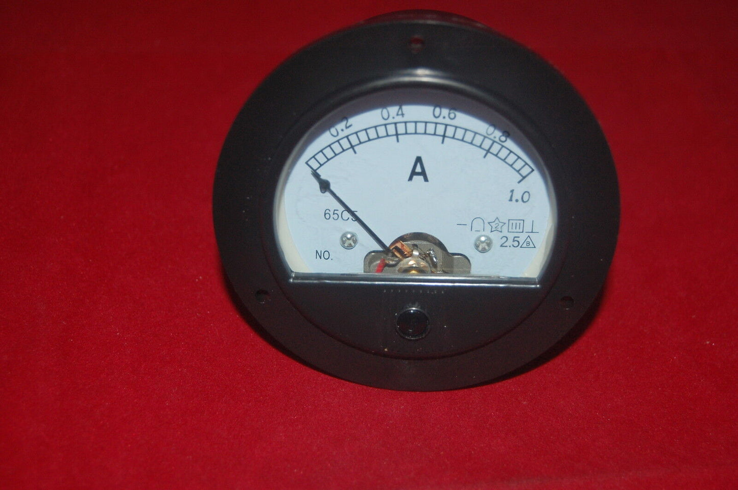 DC 0-1A Round Analog Ammeter Panel AMP Current Meter Dia. 90mm Direct Connect