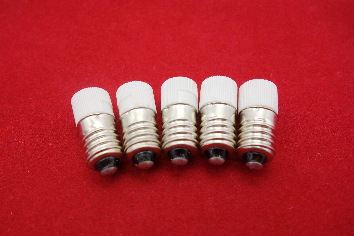 5PCS E10 LED BULB 24V AC/DC WHITE COLOR Base Dia.9mm