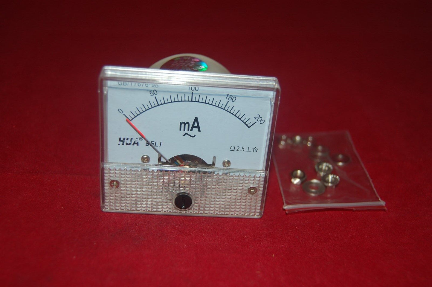 AC 200mA Analog Ammeter Panel AMP Current Meter 85L1 0-200mA directly connected