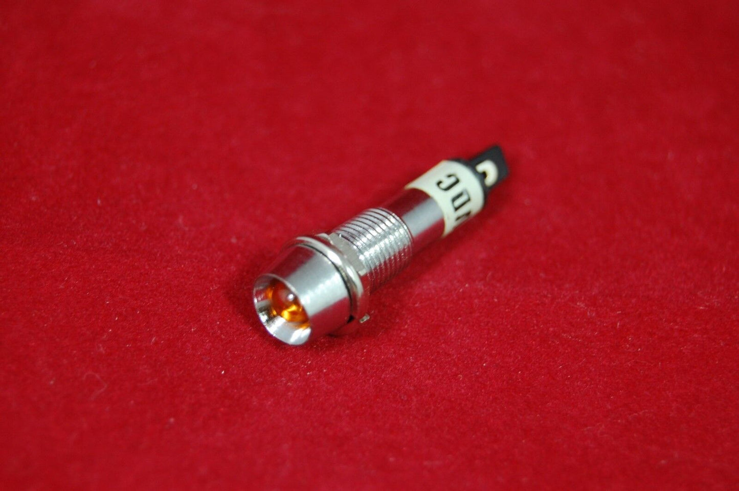 5 Pcs 24V AC/DC Panel Cutout 8mm Metal Yellow LED Indication Signal Pilot Lights