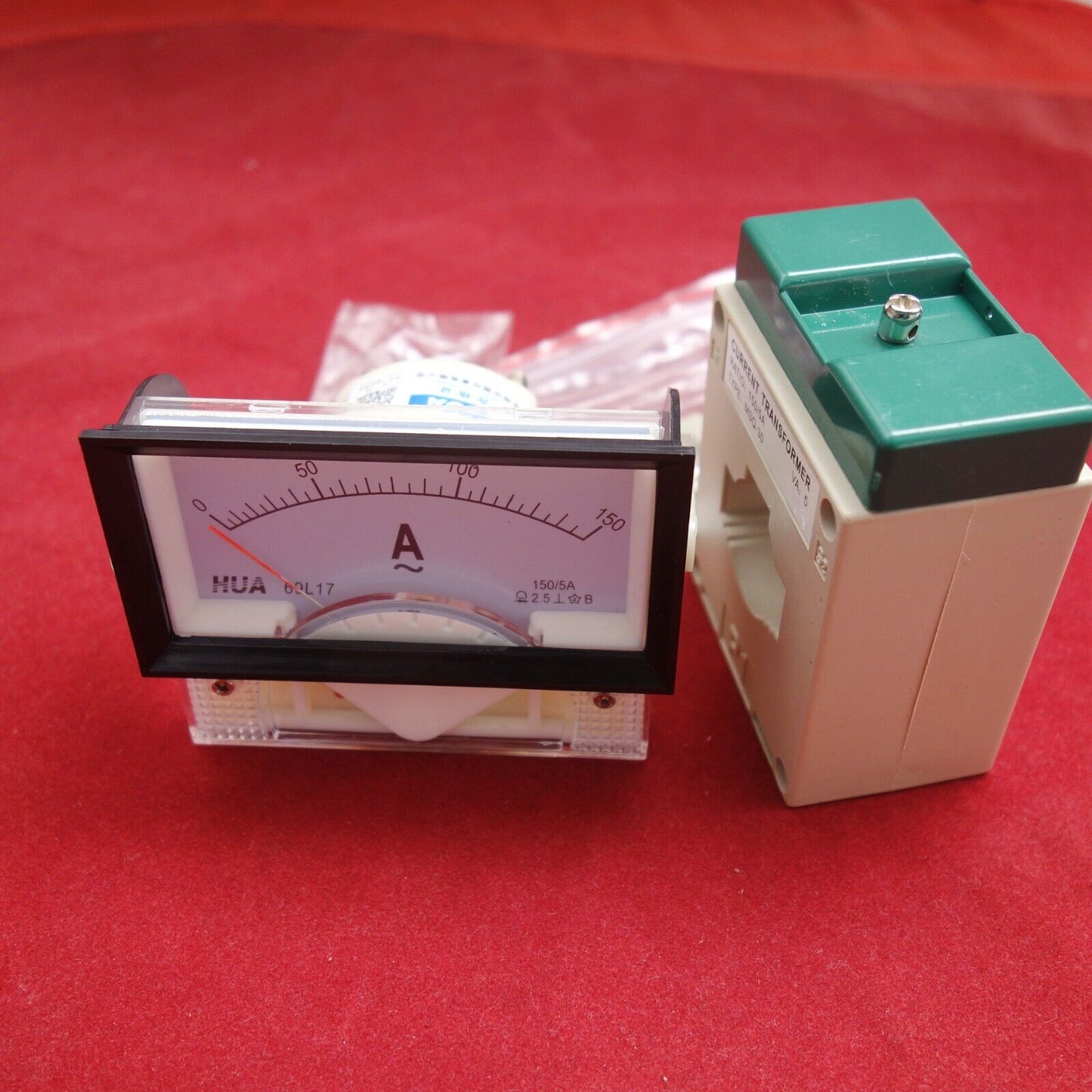 AC 150A Analog Ammeter Panel AMP Current Meter 69L17 69L9 with transformer