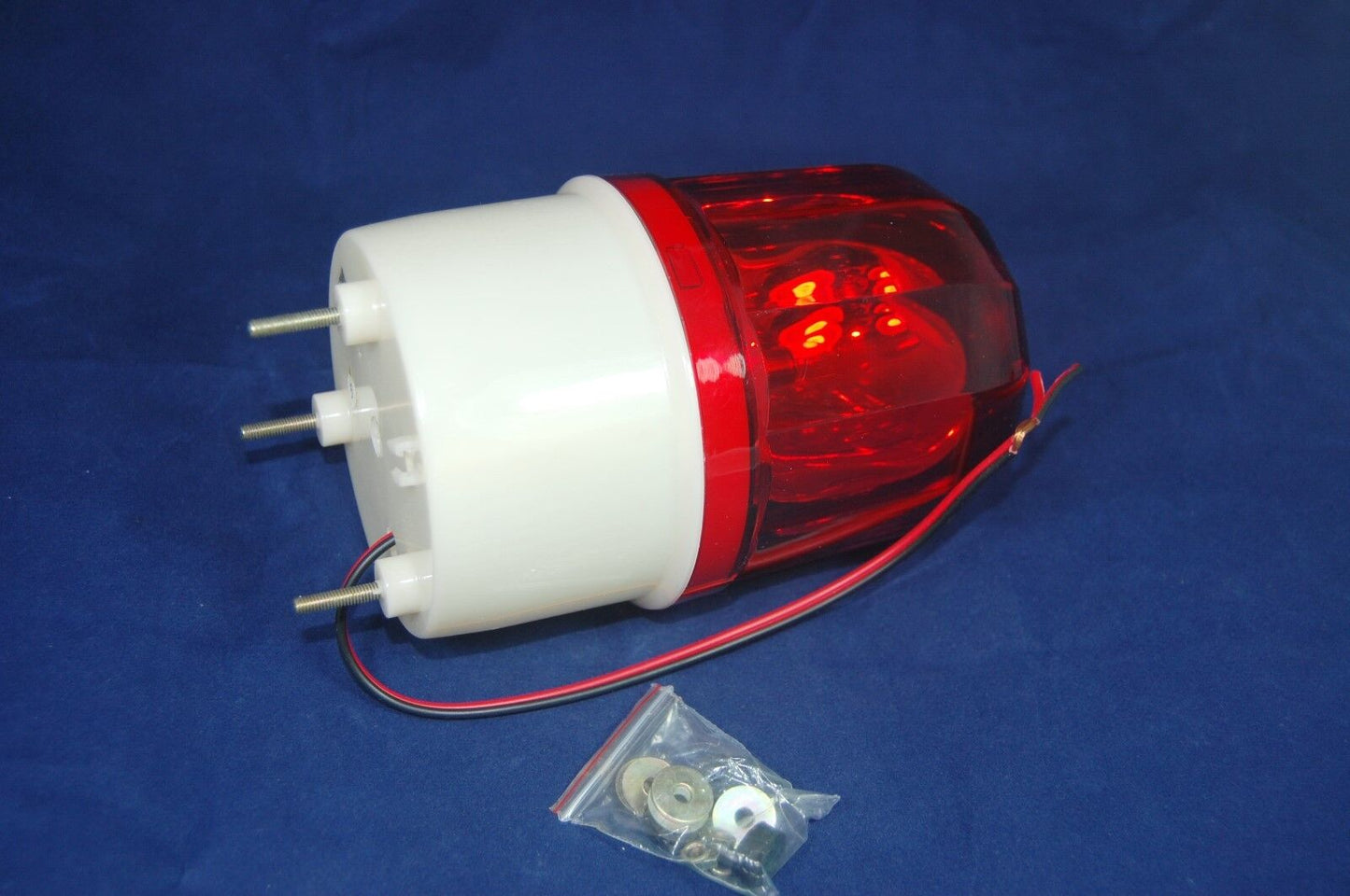 1pc Bulb Revolving Warning light Φ100mm 90-130RPM RED 12V DC IP45