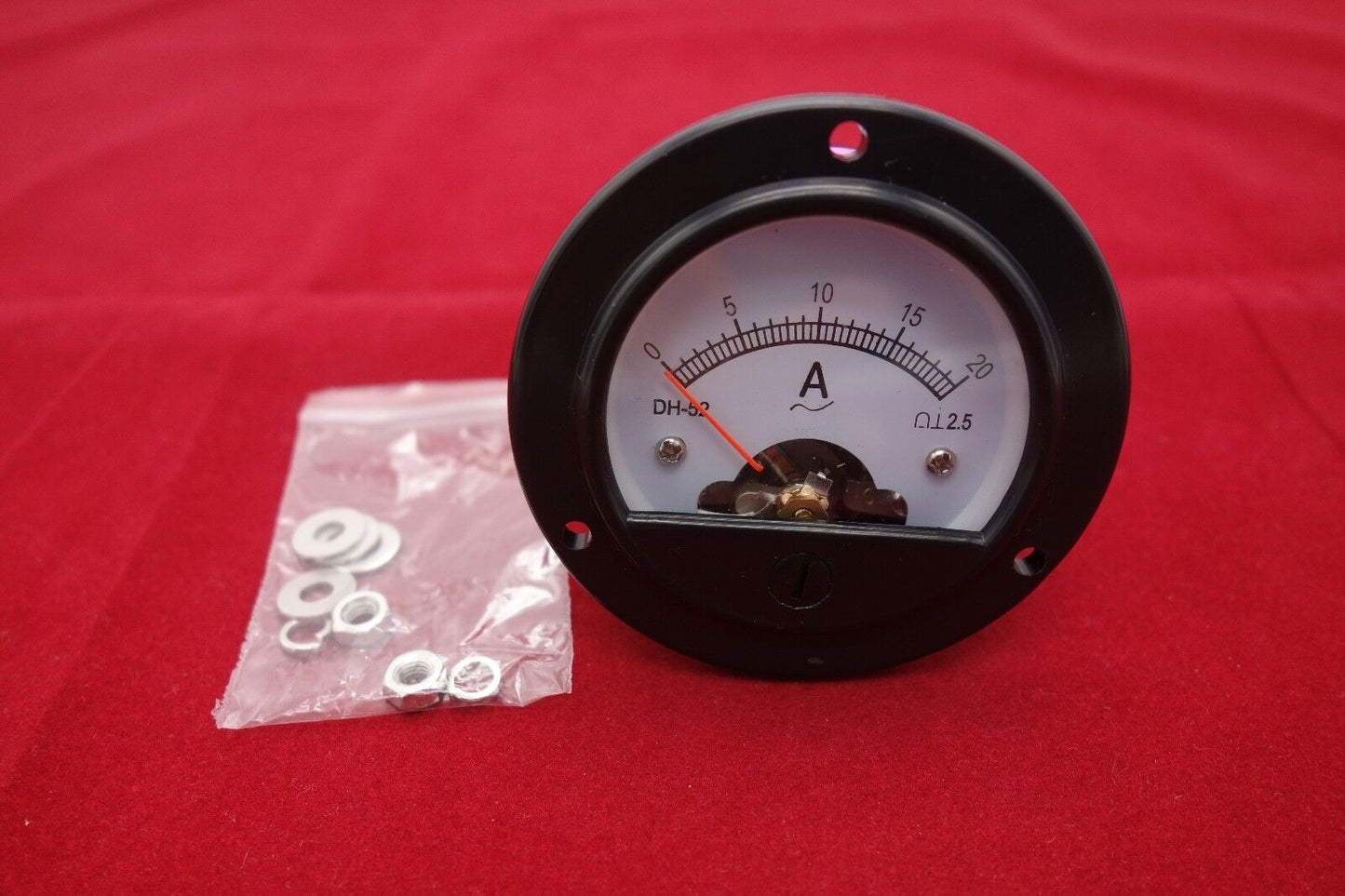 1pc AC 0-20A Round Analog Ammeter Panel AMP Current Meter Dia. 66.4mm DH52
