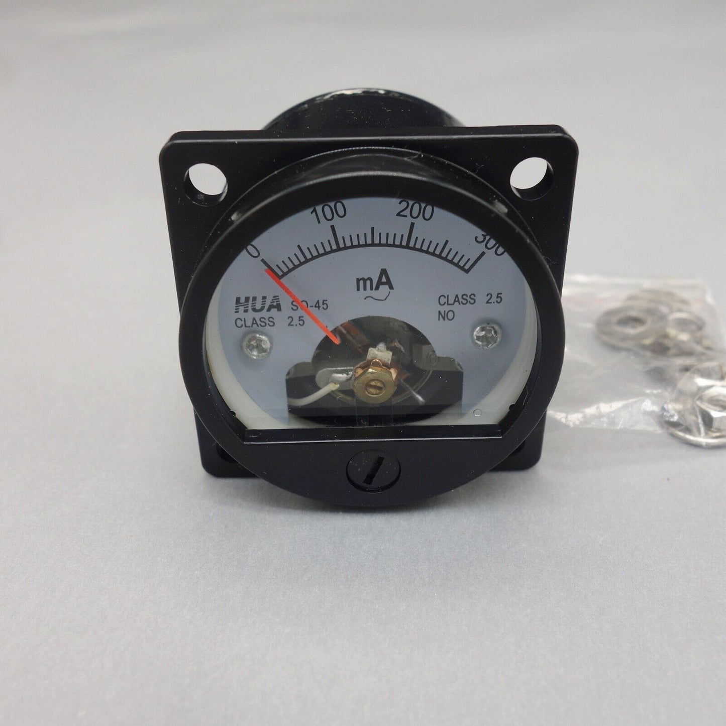 1PC AC 0-300MA Analog Ammeter Panel AMP Current Meter SO45 Cutout 45mm