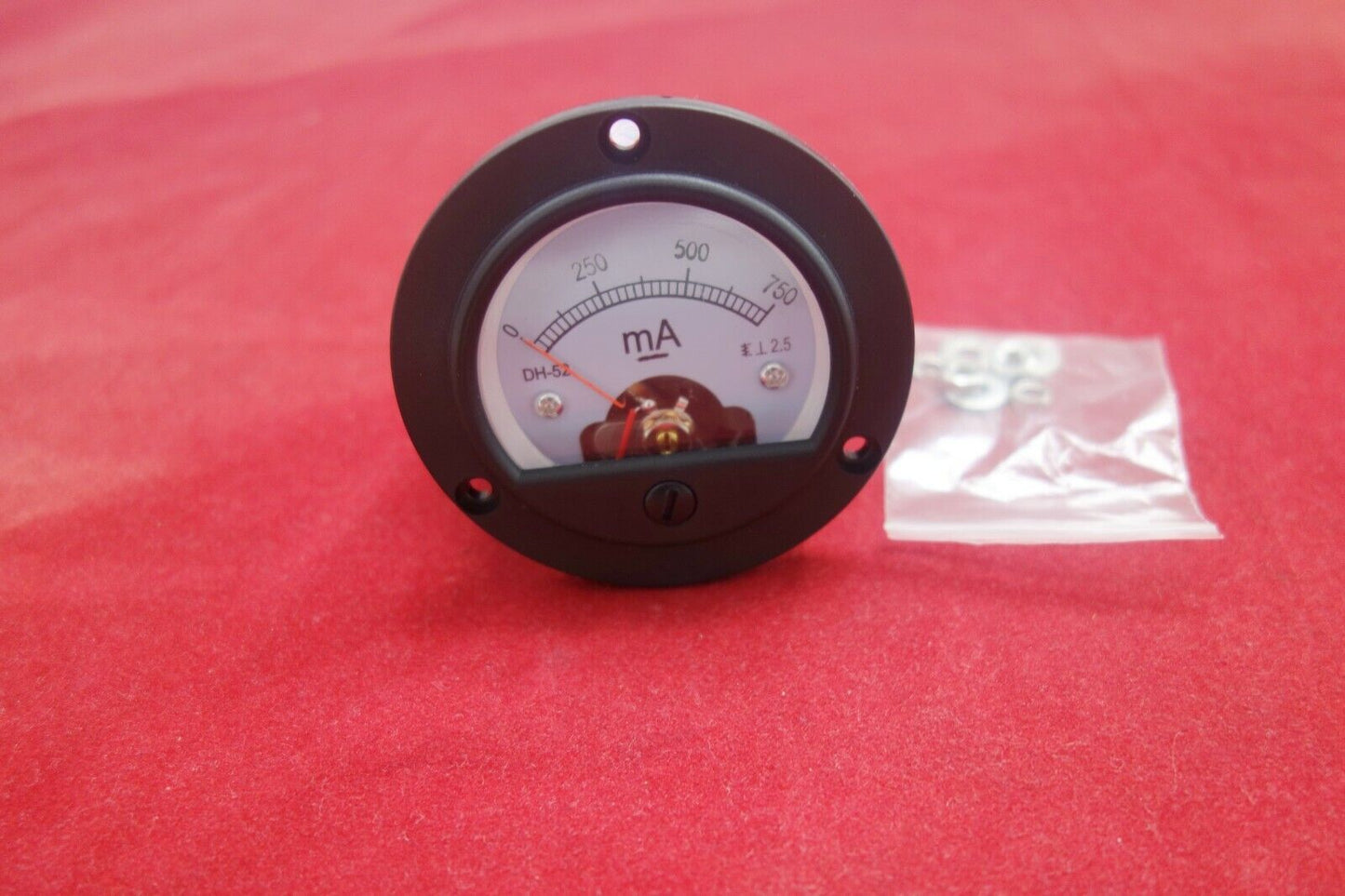 DC 0-750mA Round Analog Ammeter Panel Current Dia. 66.4mm DH52 direct connect