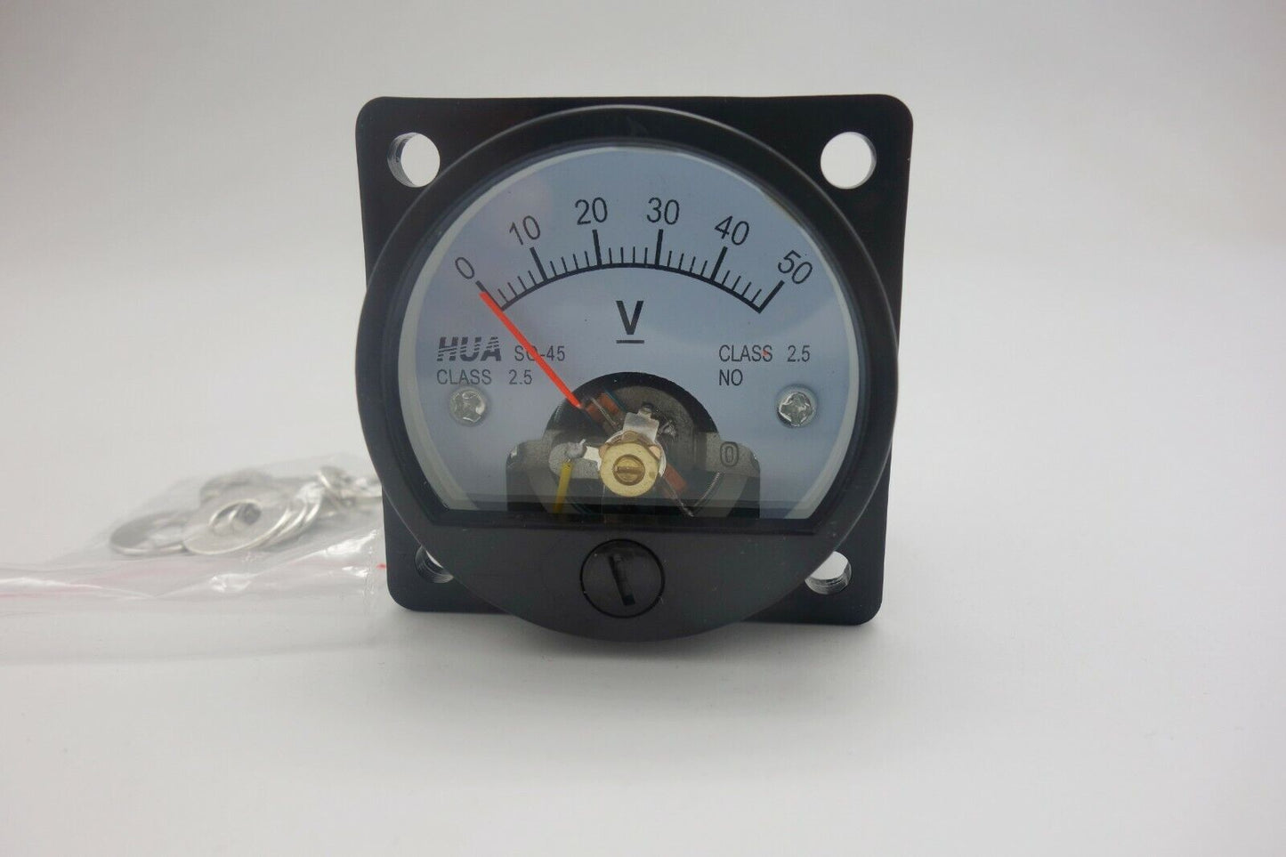 1PC DC 0 - 50V Analog Voltmeter Analogue Voltage panel meter SO45 direct Connect