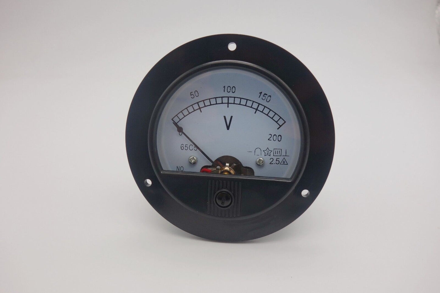 1PC DC 0-200V Round Analog Voltmeter Voltage Panel Meter Dia.90mm Plastic