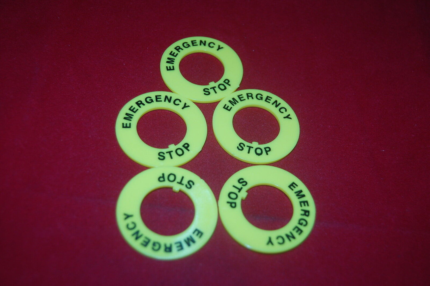 5pcs 40MM Circular Legend plate for Emergency stop 22mm Mushroom head PushButton