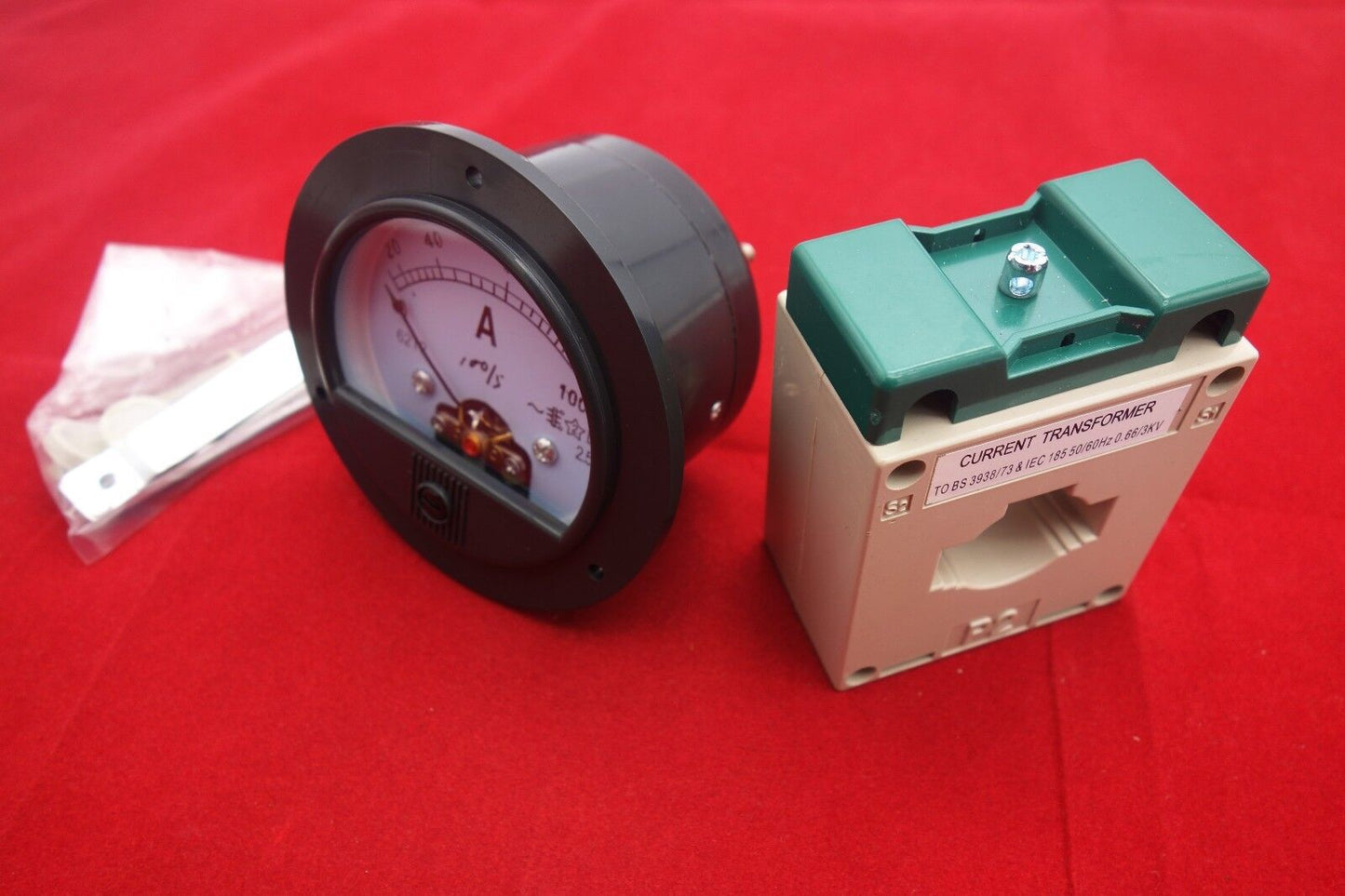 AC 0-100A ROUND Analog Ammeter Panel Current Meter Dia.90mm with Transformer