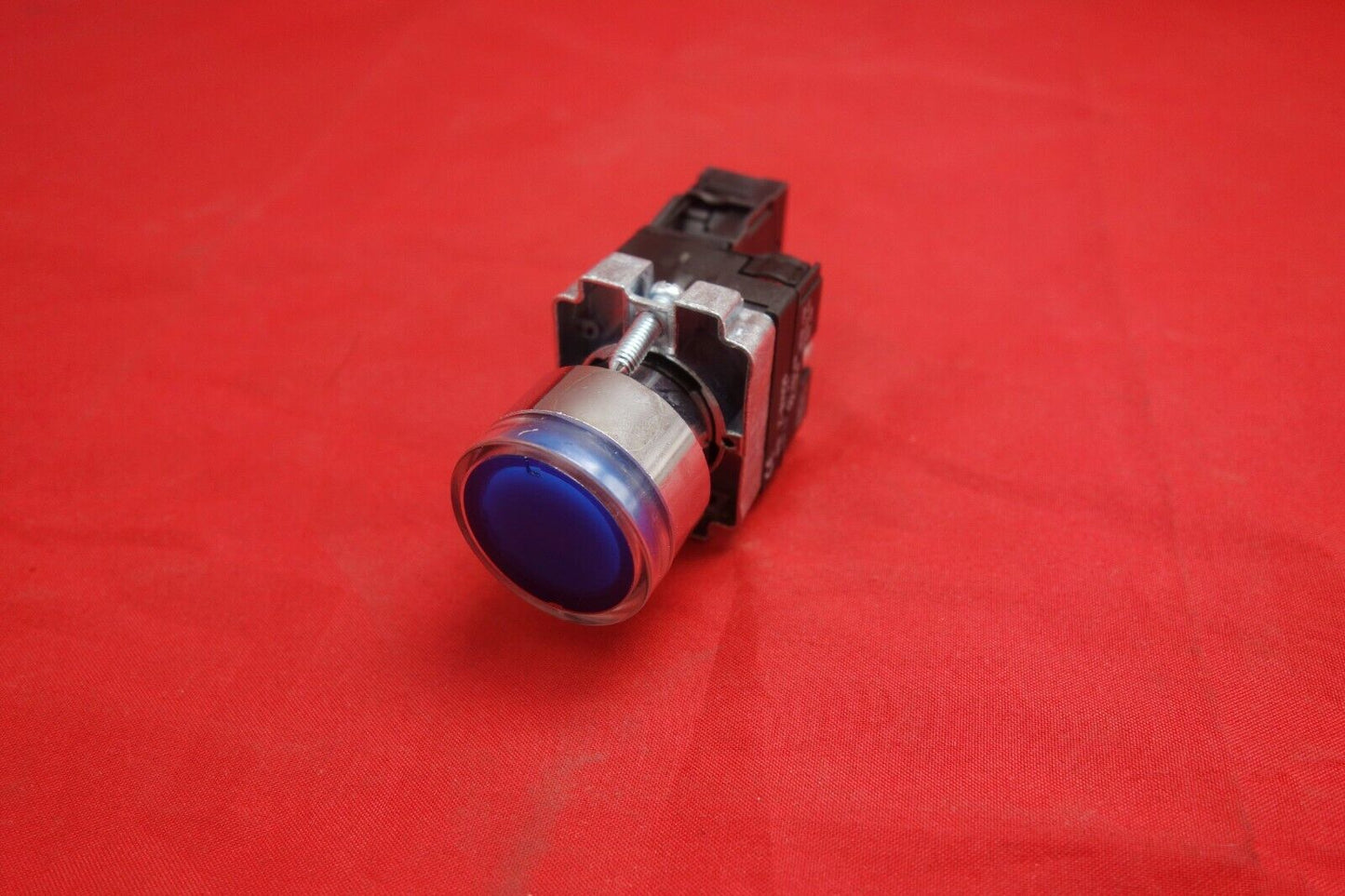 1PC FITS XB2BW36B1 Momentary Blue Pushbutton With 24V LED Pilot Light Lamp