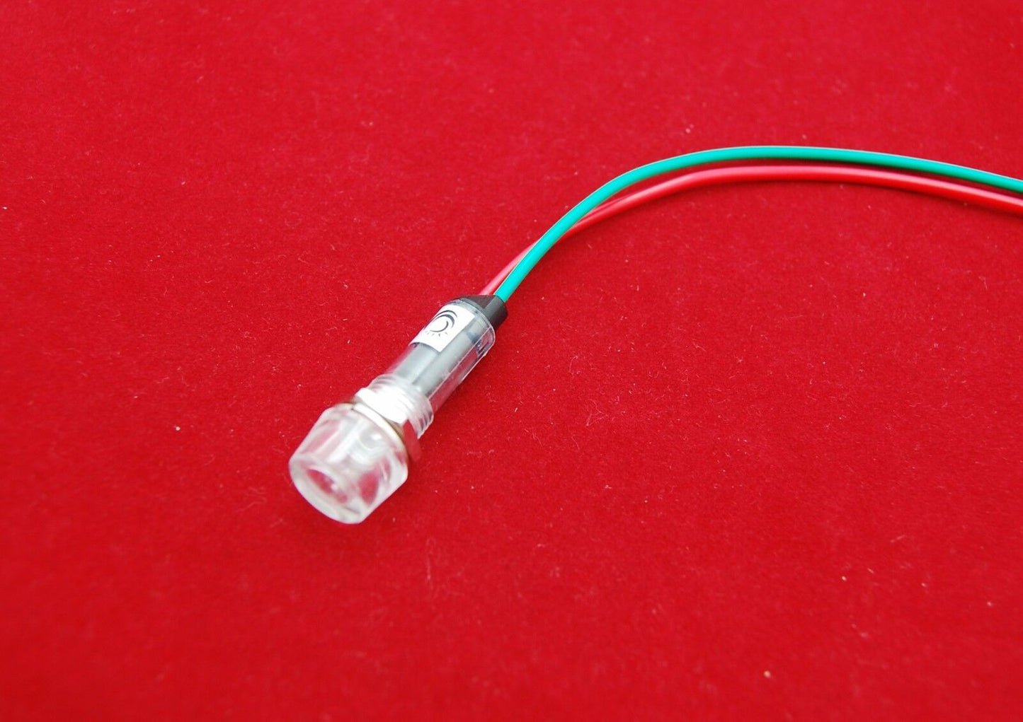 5Pcs 24V AC/DC 10mm White Mini LED Pilot Lights CYLINDRICAL Cap with wire