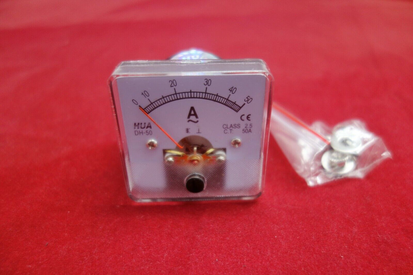 1PC AC 50A Analog Ammeter Panel AMP Current Meter 50*50mm 0-50A direct connect