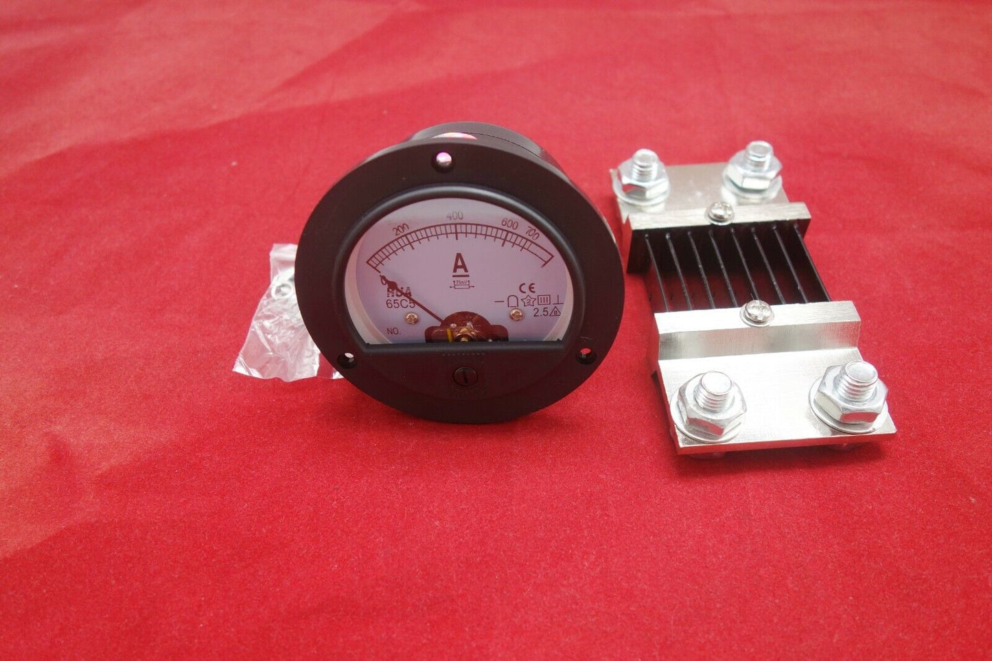 DC 700A Round Analog Ammeter Panel AMP Current Meter Dia. 90mm with shunt