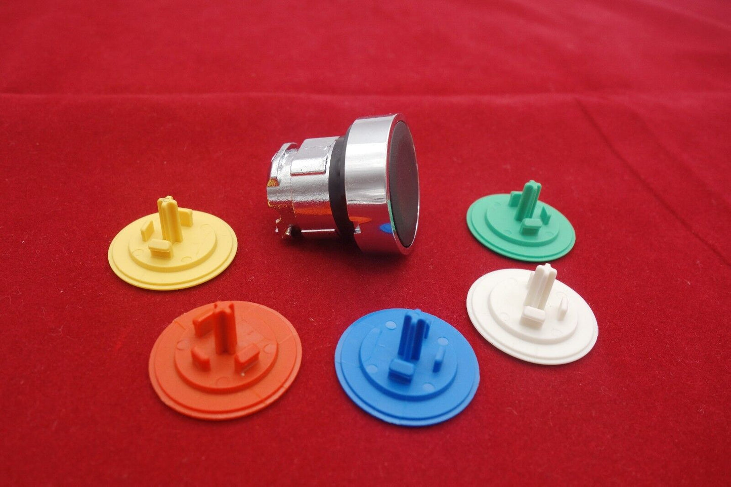 One head with set of 6 color Caps fit ZB4-BA9 XB4 series 22mm Push button Head