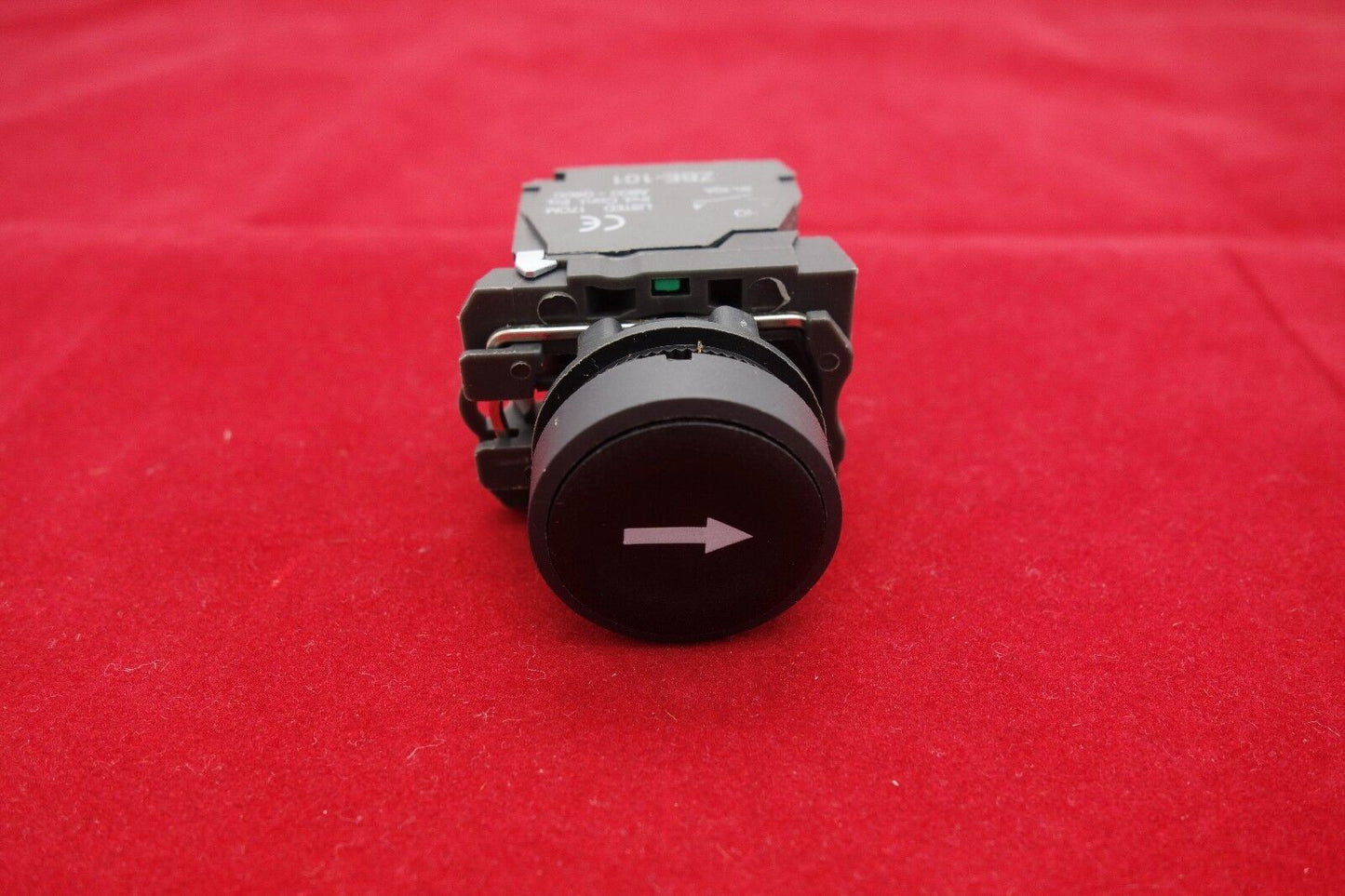 2PCS 22MM PUSHBUTTON SWITCH FITS XB5AA335 Black with white marking 1NO momentary