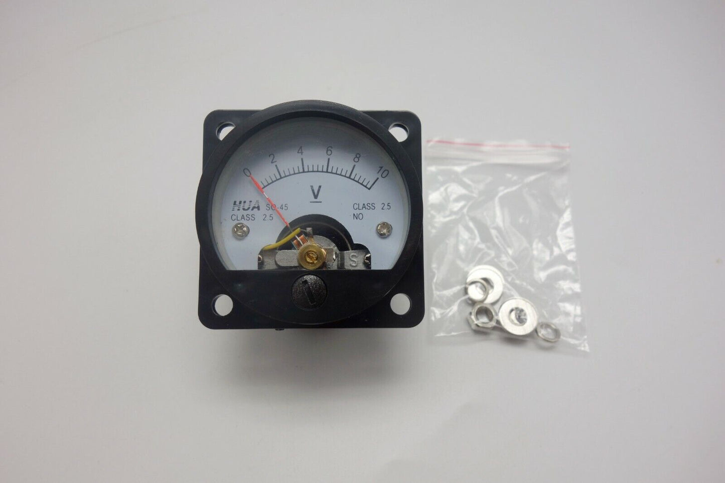 DC 0-10V Analog Voltmeter Analogue Voltage panel meter SO45 directly Connect