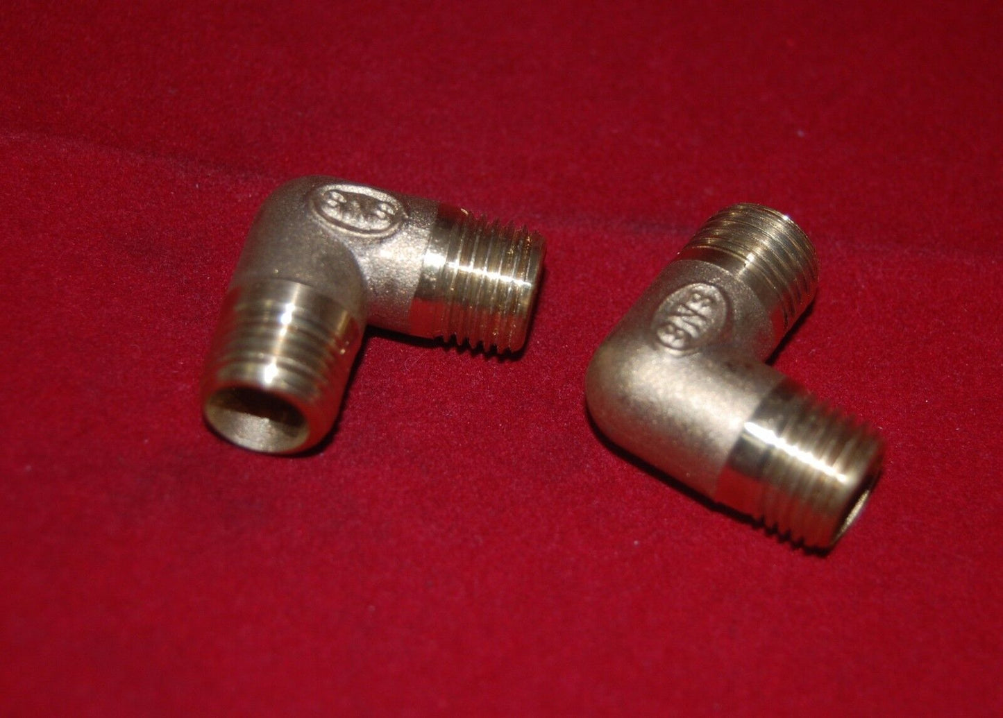 2PCS Brass Elbow 90 Degree MALE THREAD PT 1/4" PIPE CONNECTOR High Quality