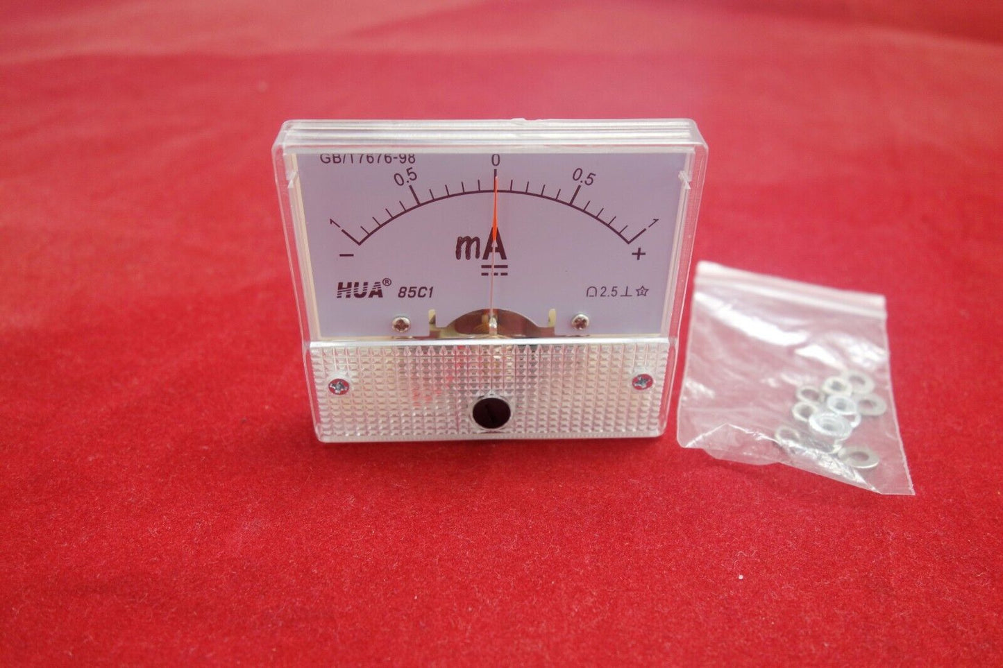1pc DC Minus Zero Plus -1mA - +1mA Analog 85C1 Analogue Ammeter AMP Panel meter