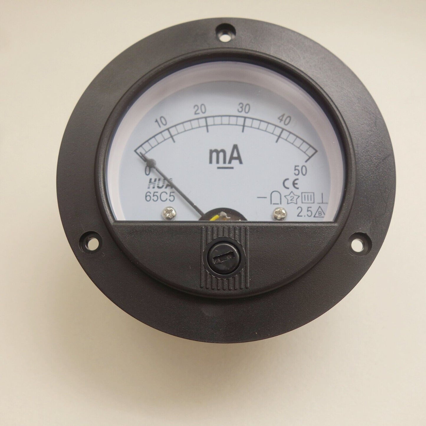 DC 0-50mA Round Analog Ammeter Panel AMP Current Meter Dia. 90mm Direct Connect