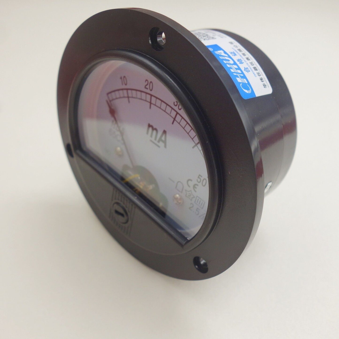 DC 0-50mA Round Analog Ammeter Panel AMP Current Meter Dia. 90mm Direct Connect