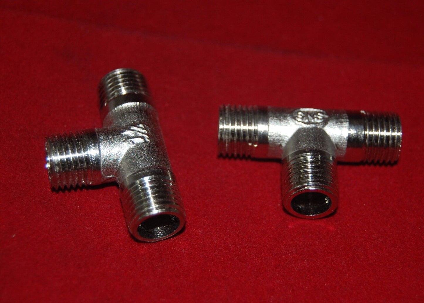 2PCS Brass 3 WAY EQUAL TEE MALE THREAD PT 1/4" PIPE CONNECTOR High Quality