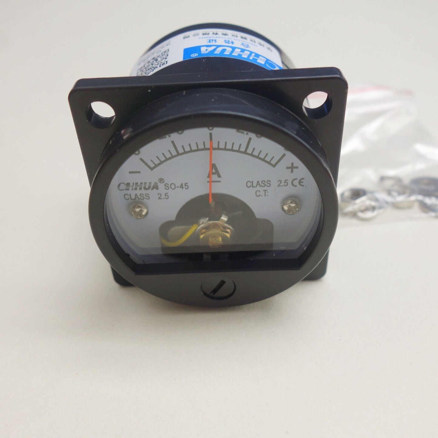 DC Minus Zero Plus -5A-0+5A Ammeter Panel AMP Current Meter SO45 Cutout 45mm