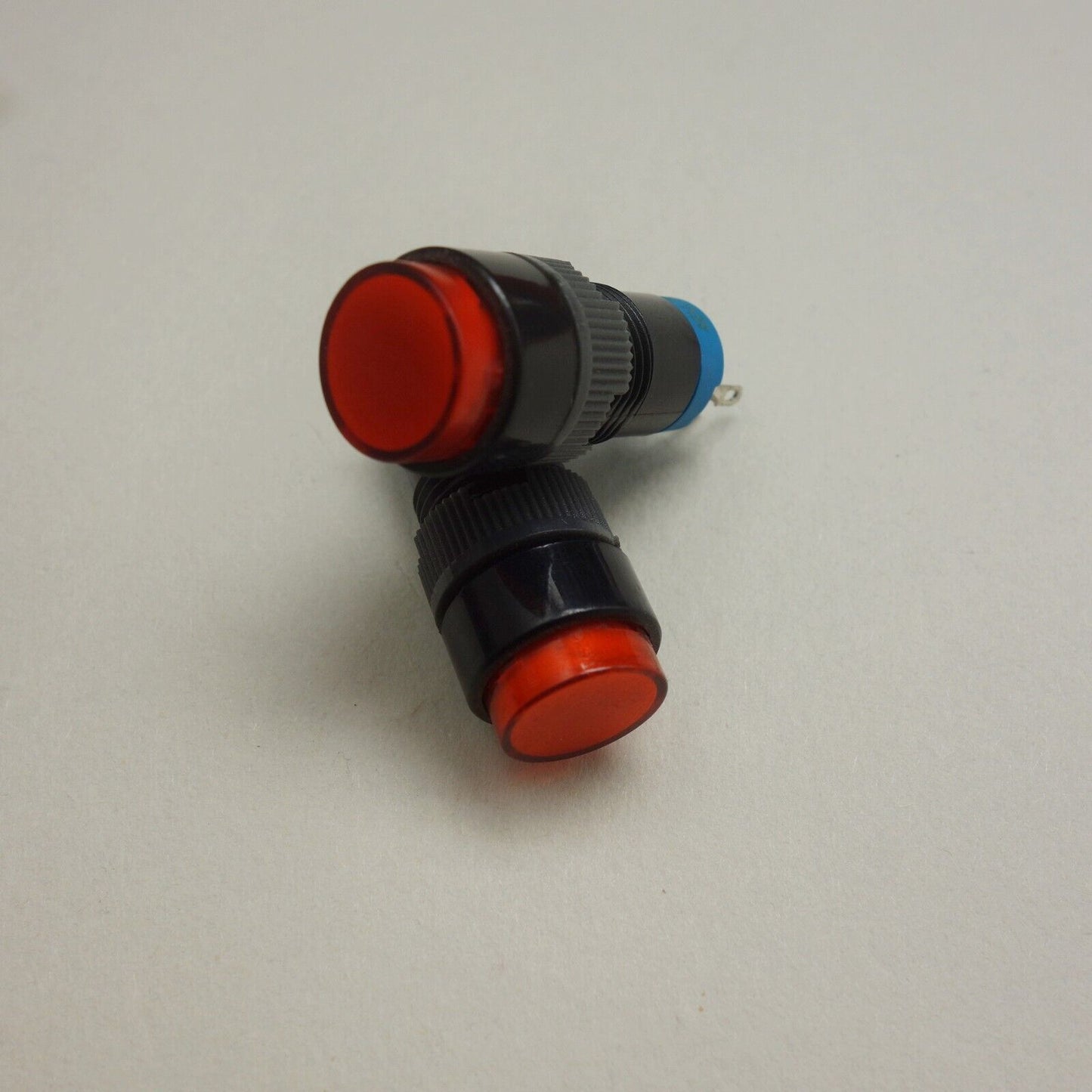 2PCS 12MM RED LED ILLUMINATED ROUND Latching PUSH BUTTON 2NO/2NC 2POLES 8pins