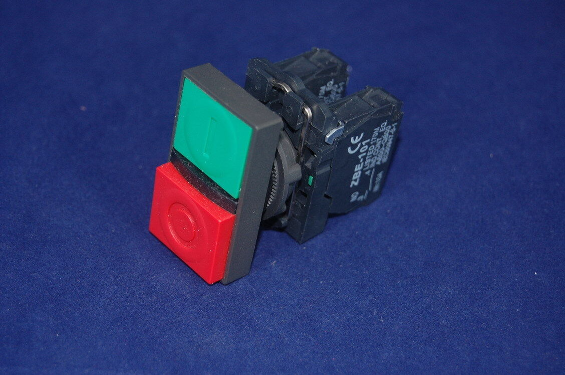 1PC Double-headed pushbutton Fits XB5AL845 Green flush, Red Projecting