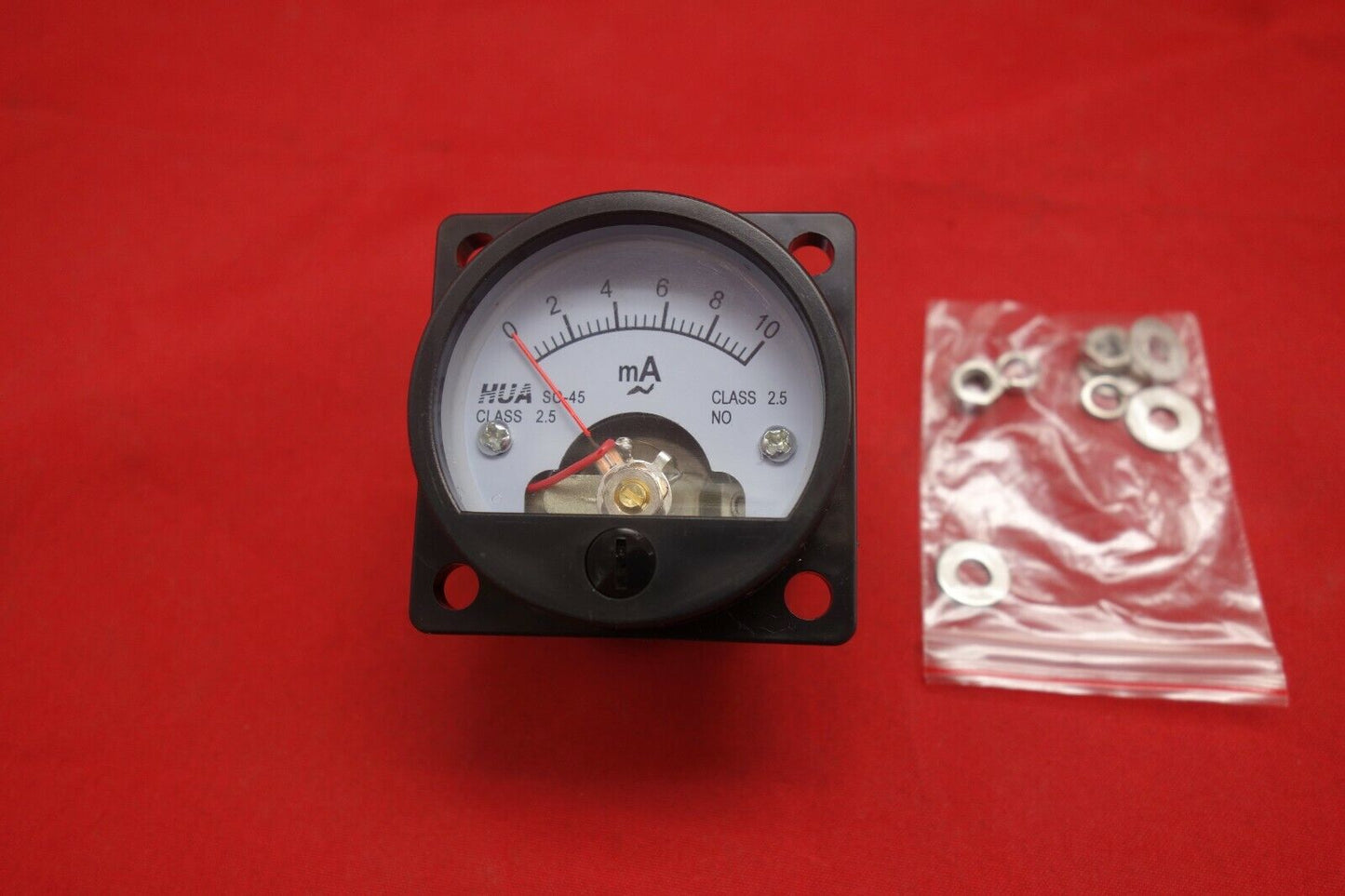 1PC AC 0-10MA Analog Ammeter Panel AMP Current Meter SO45 Cutout 45mm