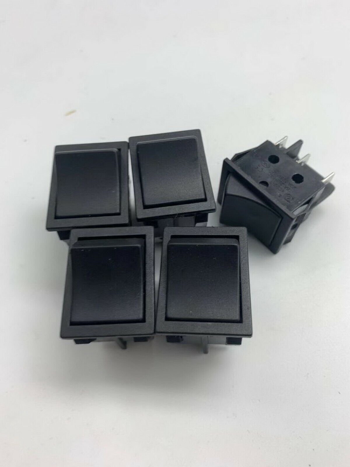 5Pcs Black 2 Position ON/ON Boat Rocker Switch 6 Pin 125V 20A