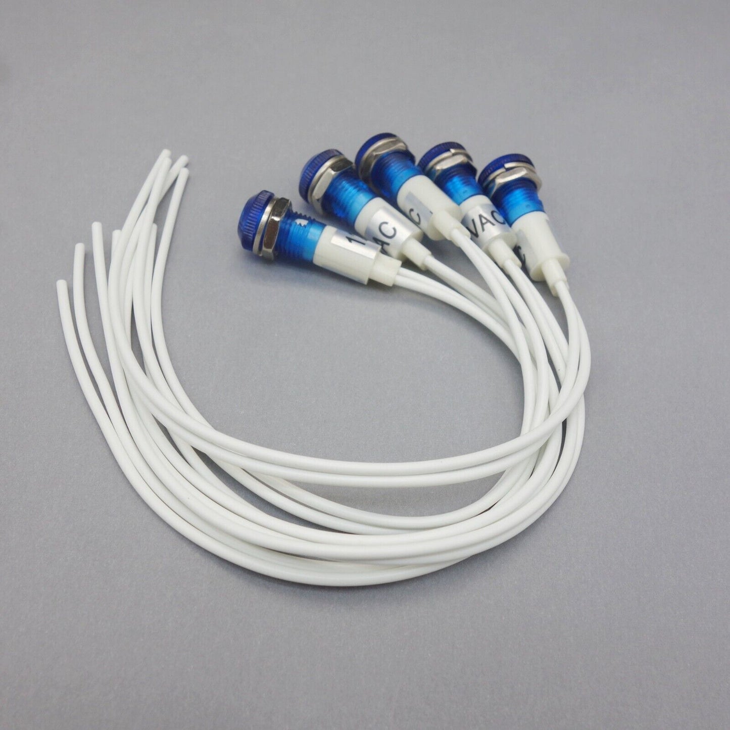 50 Pcs 120V AC 10mm Blue Panel Mounting LED Indication Signal Pilot Lights