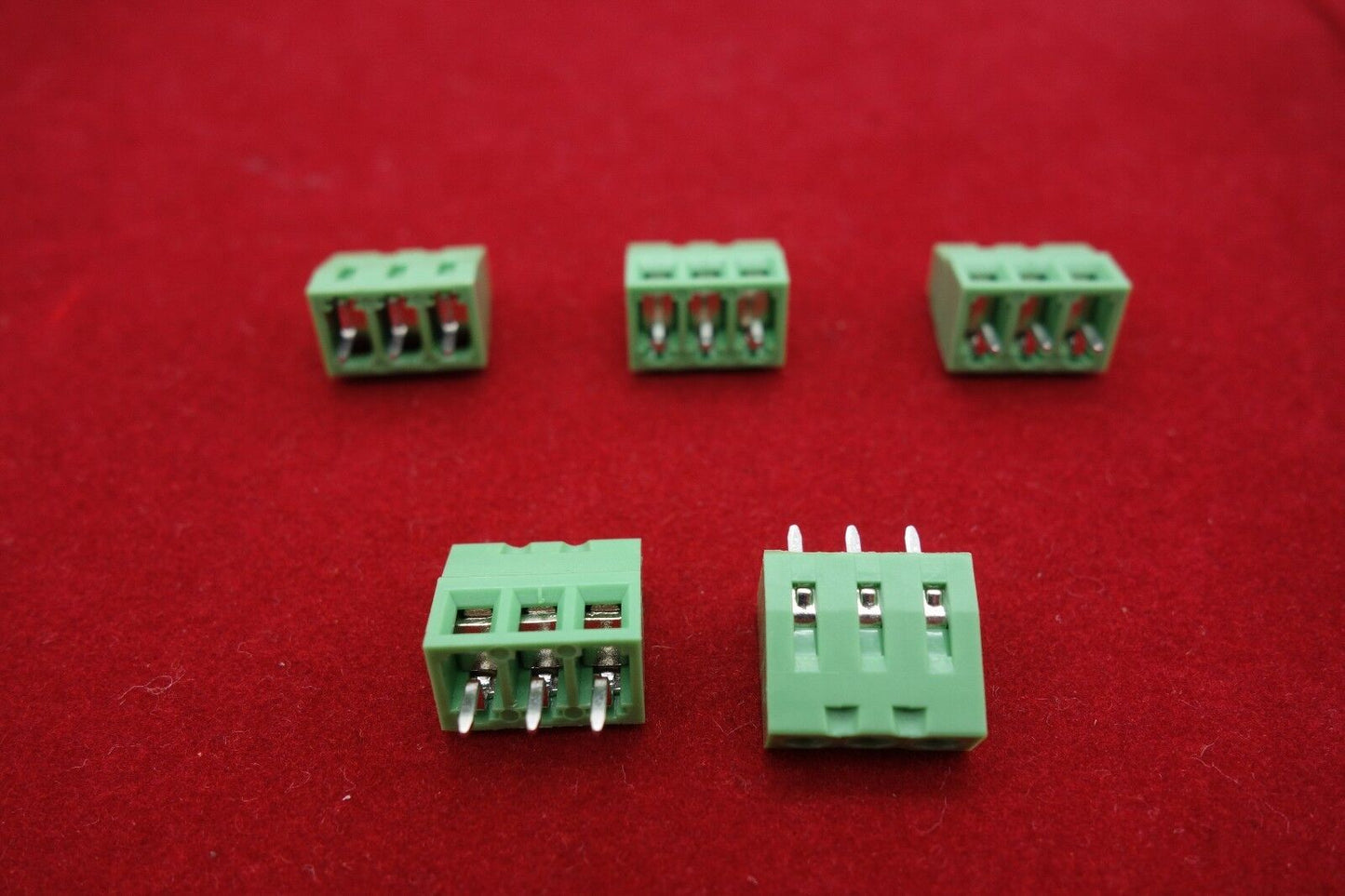 10PCS PCB Terminal Block 3 Poles 16A Pitch 5.08mm 22-14 AWG(1.5mm) Screw Type