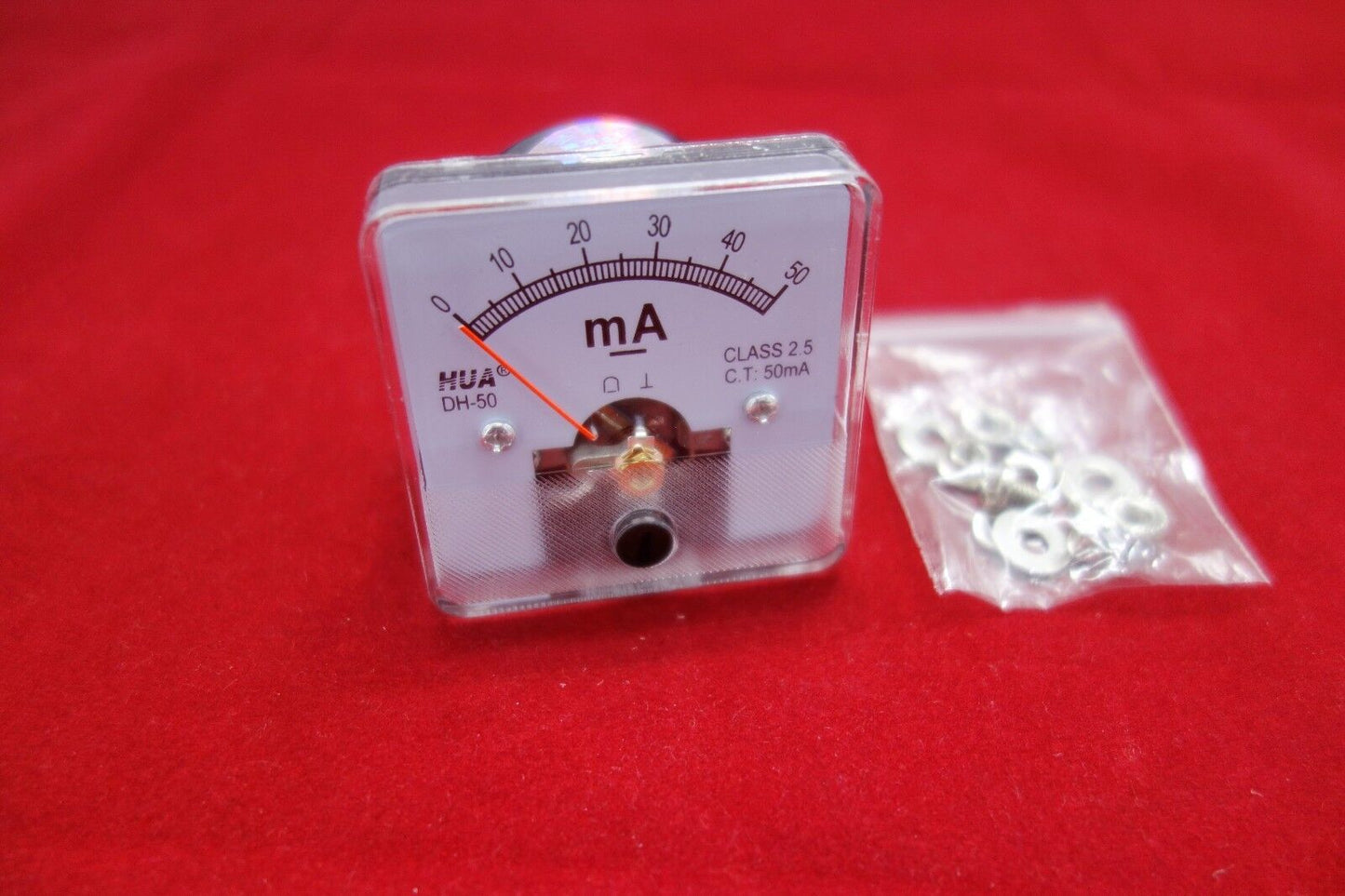1PC DC 0-50MA Analog Ammeter Panel AMP Current Meter 50*50mm direct Connect