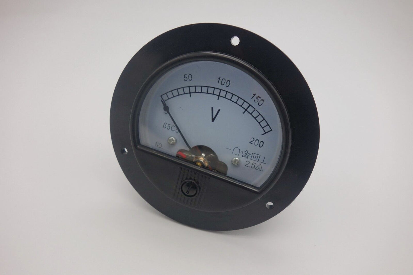 1PC DC 0-200V Round Analog Voltmeter Voltage Panel Meter Dia.90mm Plastic