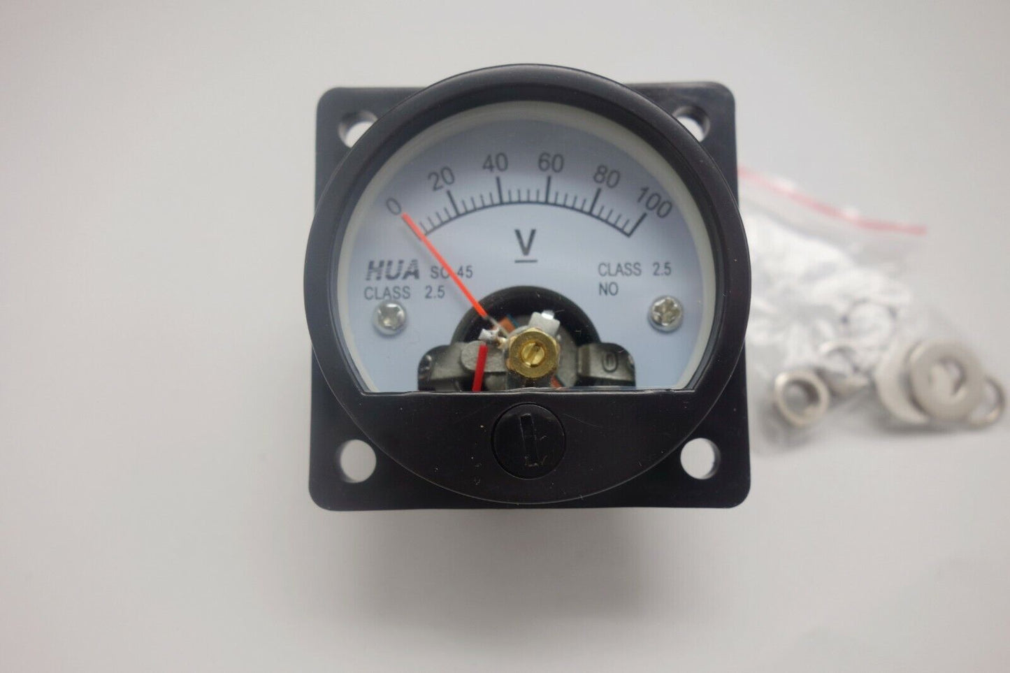 DC 0-100V Analog Voltmeter Analogue Voltage panel meter SO45 directly Connect