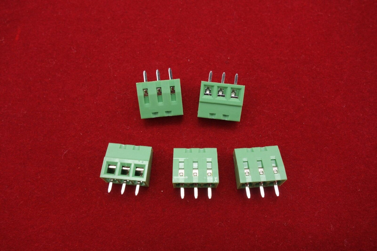10PCS PCB Terminal Block 3 Poles 16A Pitch 5.08mm 22-14 AWG(1.5mm) Screw Type