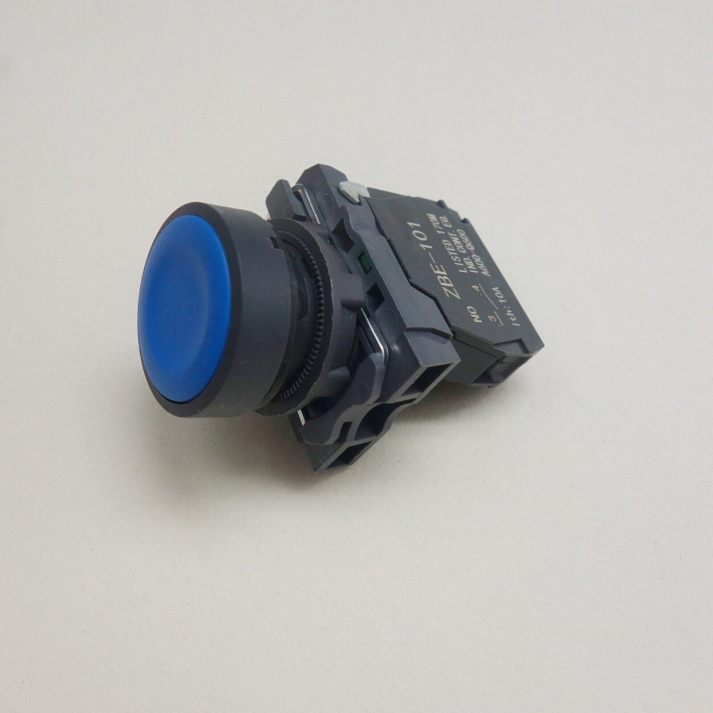 2PCS 22MM PUSHBUTTON SWITCH FITS XB5AA61 Blue 1NO SPRING Return flush push