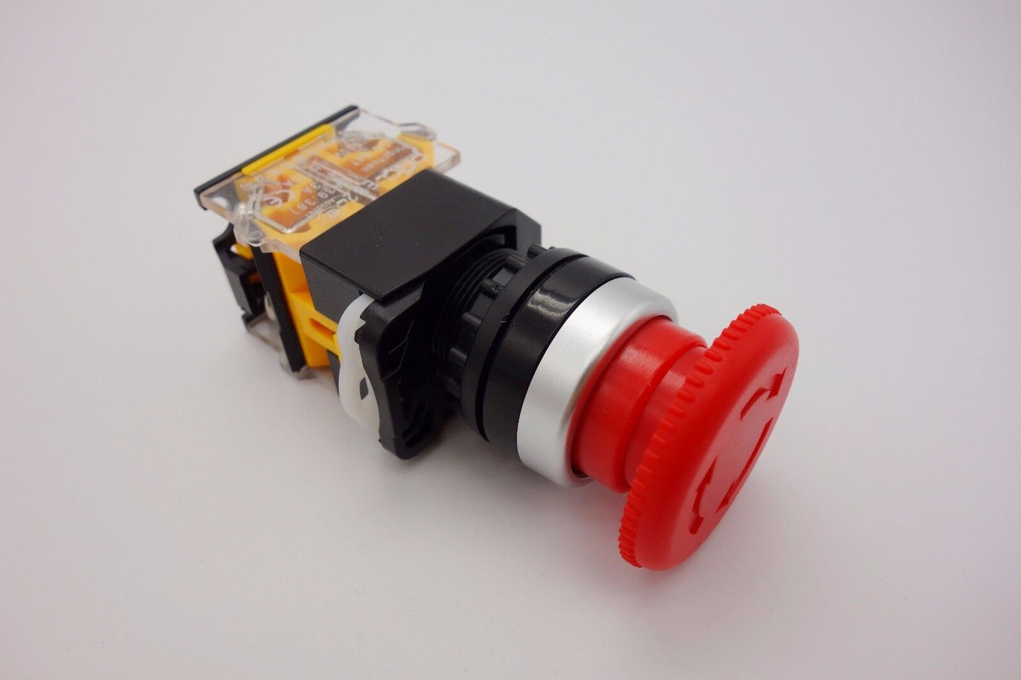 1PC 22mm Twist Release Emergency Stop Mushroom 35mm Head Push Button Switch LA38