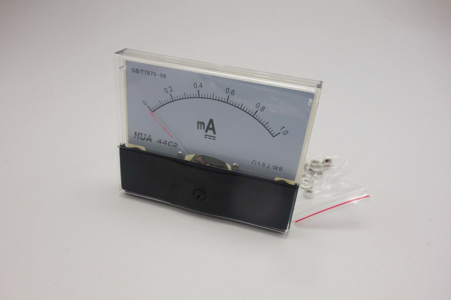 1pc DC 1mA Analog Ammeter Panel Current Meter 44C2 80*100MM DC directly Connect