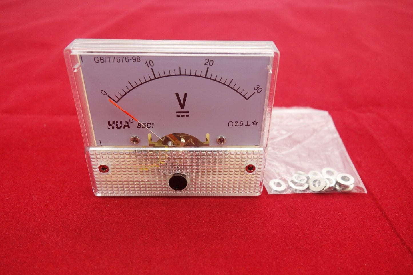 DC 0-30V Analog 85C1 Voltage Analogue Panel meter Directly connnected