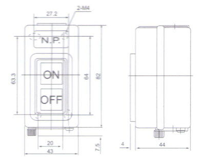 1PC 3 PHASES 1.5KW 10A Self-locking POWER PUSHBUTTON SWITCH Fits TBSN-310 BS211B