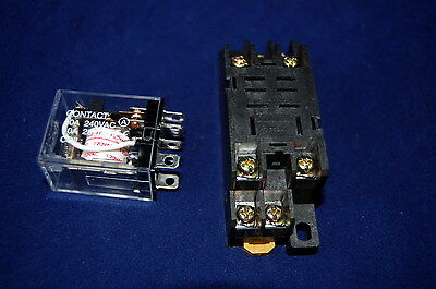 LY2 General Purpose Relay 12VDC 8-Pins 10 Amp With PTF08A Socket base