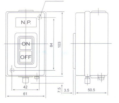 1PC 3 PHASES 3.7KW 30A ON/OFF Self-Locking POWER PUSHBUTTON SWITCH Fits TBSN-330