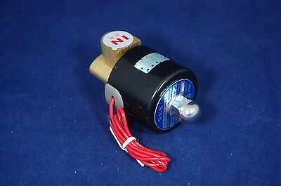 1/4" 2/2 Way Electric Solenoid Valve 220V AC-Volt Air, Gas,Fuel brass body