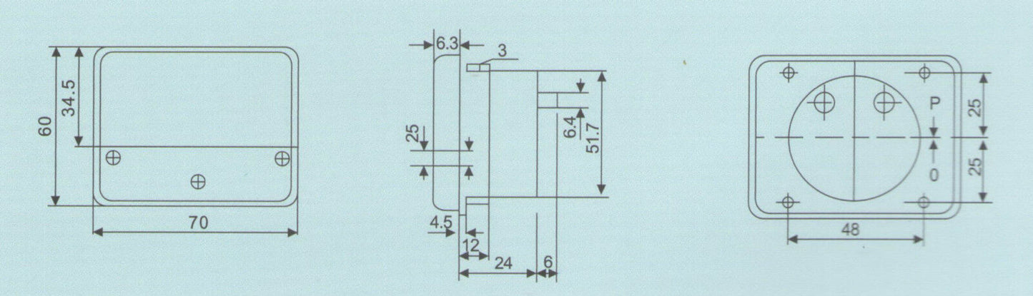 DC 10mA Analog Ammeter Panel AMP Current Meter 0-10mA 60*70MM directly Connect