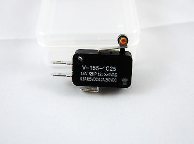 LOT OF 5PCS NEW V-155-1C25 MICRO SWITCH 15AMP