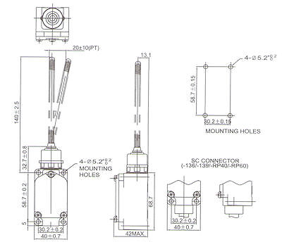 ONE WLNJ Limit switch AC 250V 10A