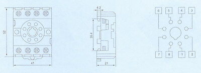 LOF OF 10PCS PF083A-E RELAY SOCKET BASE